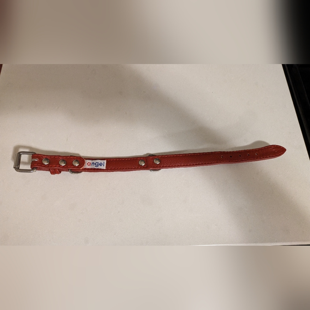 NWOT Angel Pet Collar Leather 14"